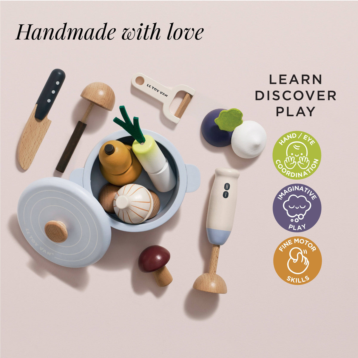 Soup & Utensil Wooden Toy Set