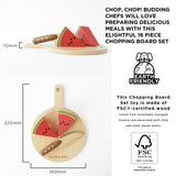 Wooden Chopping Board & Sliceable Play Food