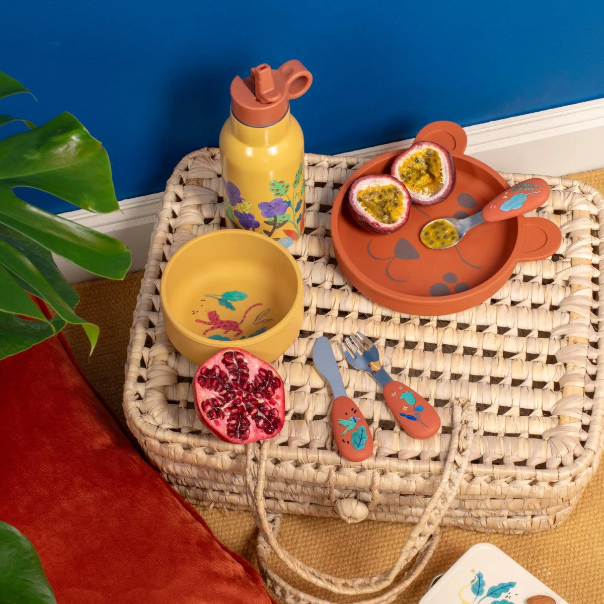 Moulin Roty Silicone Dish Set La Forêt Mawa