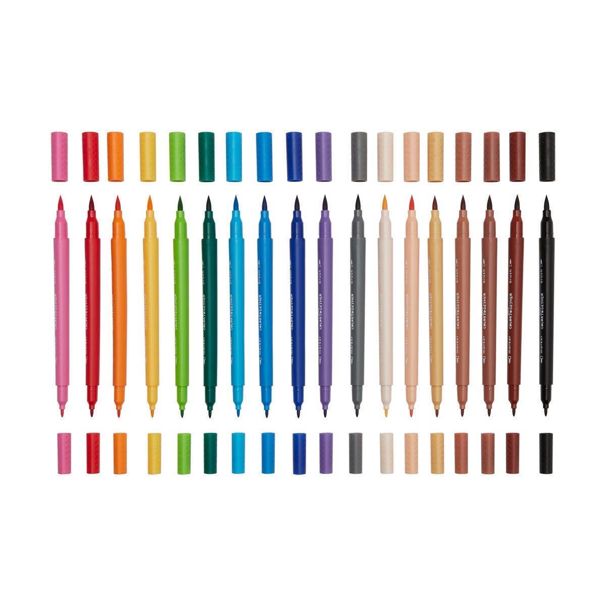 Ooly Color Together: Brush & Fine Tip Double-Ended Markers