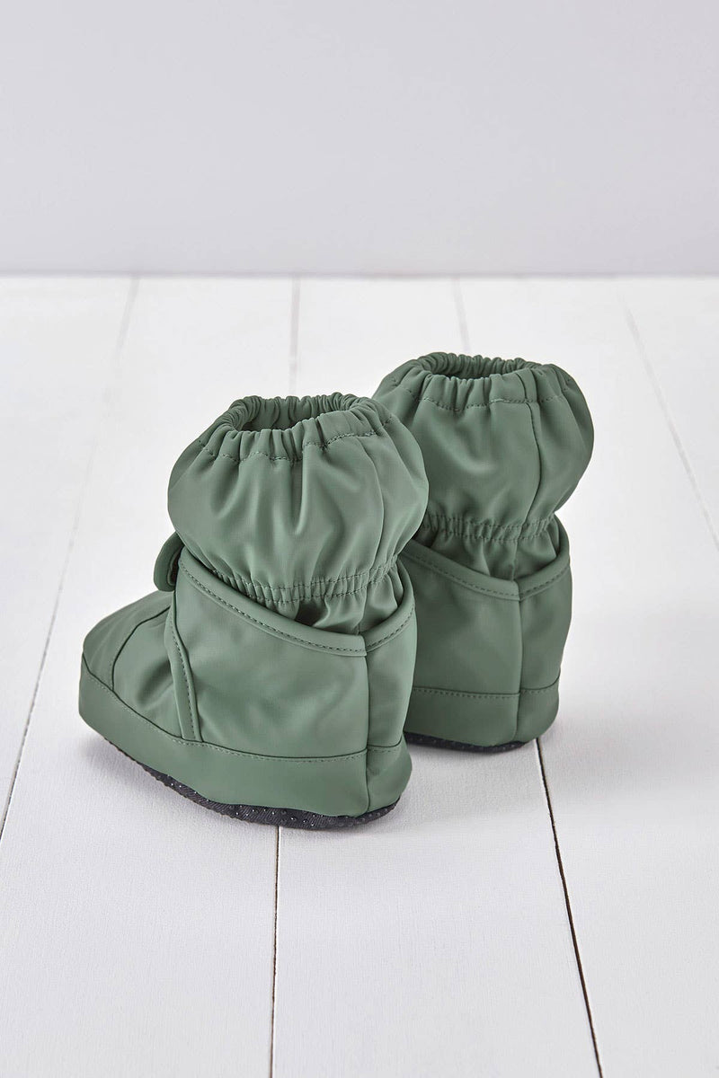 Grass + Air Khaki Green PU Showerproof Bootie