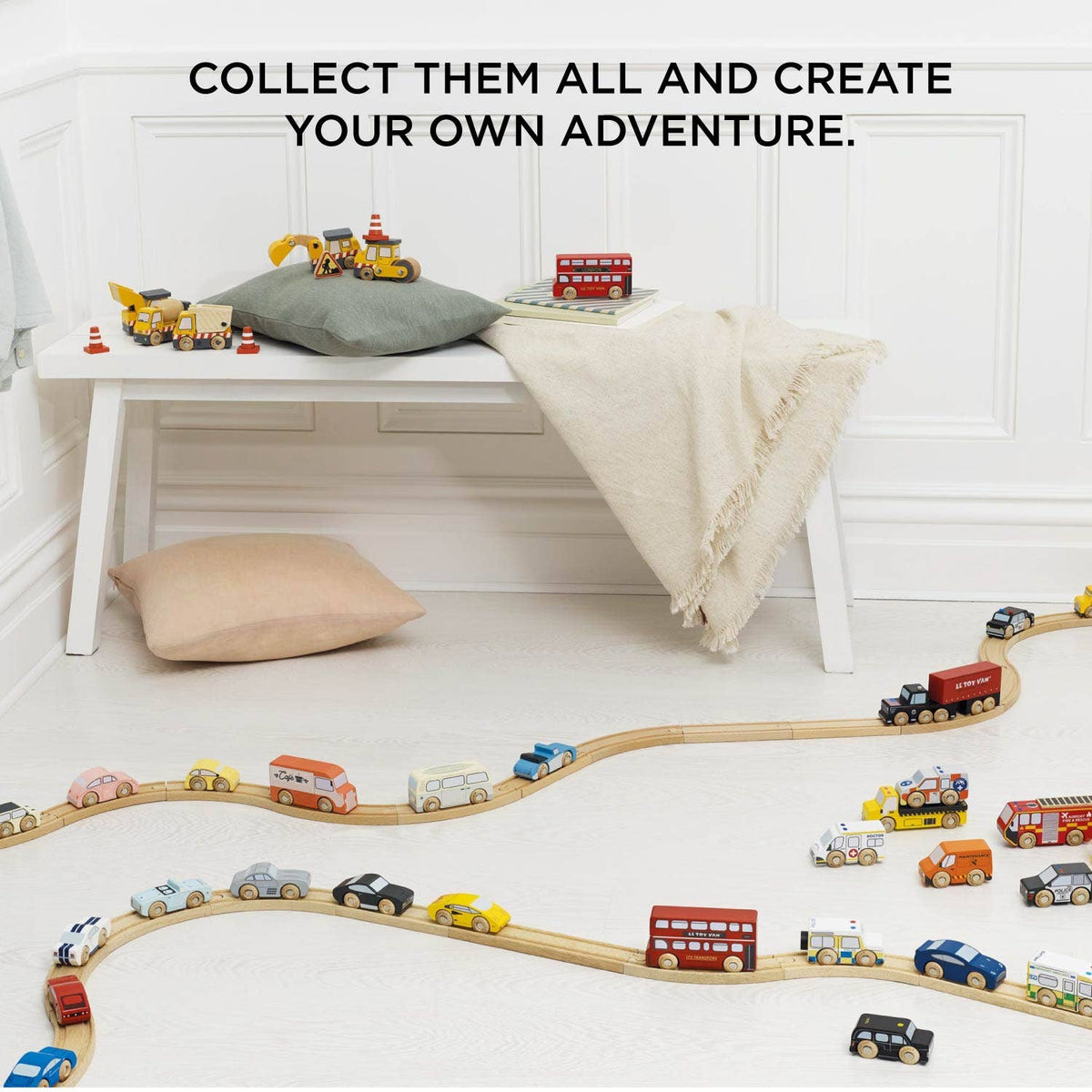 Le Toy Van Wooden Trailer Truck Set