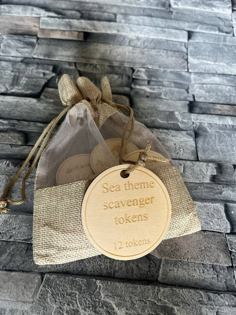 Beach / Sea Themed Scavenger Hunt Tokens
