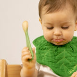 Oli&Carol Rubberwood Baby Spoon Pack - Leek and Kale