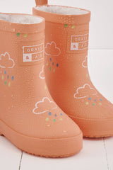 Volcanic Orange Colour-Changing Kids Wellies