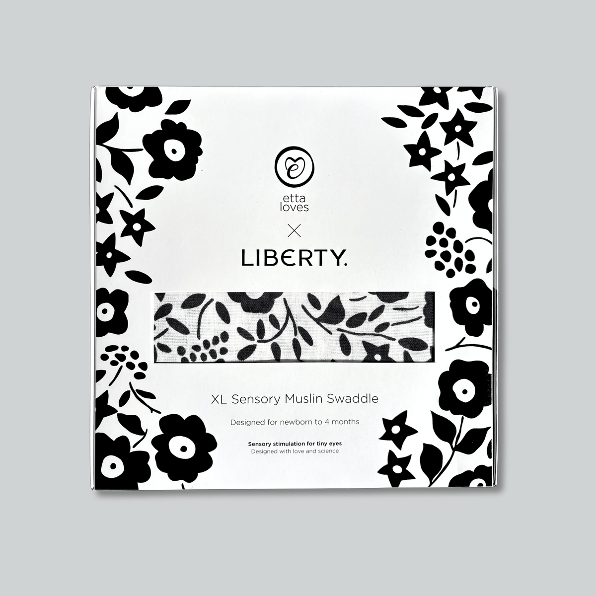 ETTA LOVES x LIBERTY – Sensory XL Muslin Swaddle - birth to 4 months