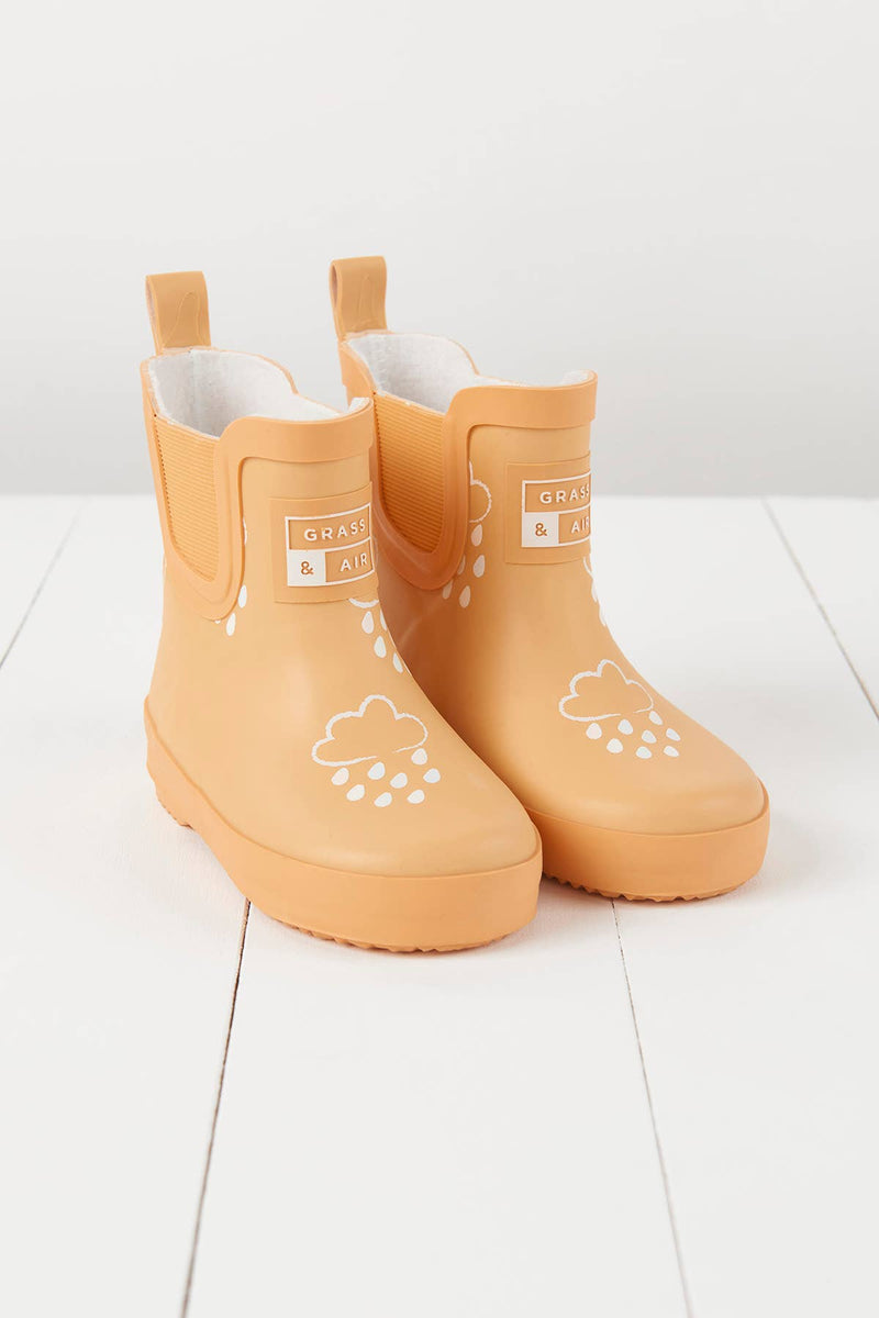 Peach Short Colour-Changing Kids Wellies