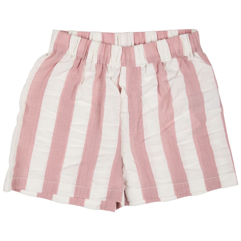Pigeon Summer shorts (seersucker wide stripe) - pink