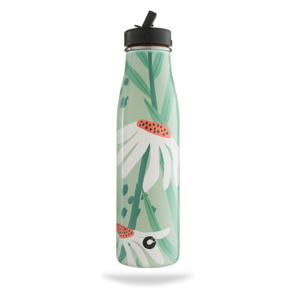 500ml One Green Bottle Insulated Bottle - Green Daisy