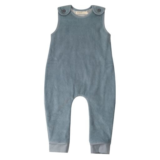 Pigeon Organics Velour playsuit - powder blue
