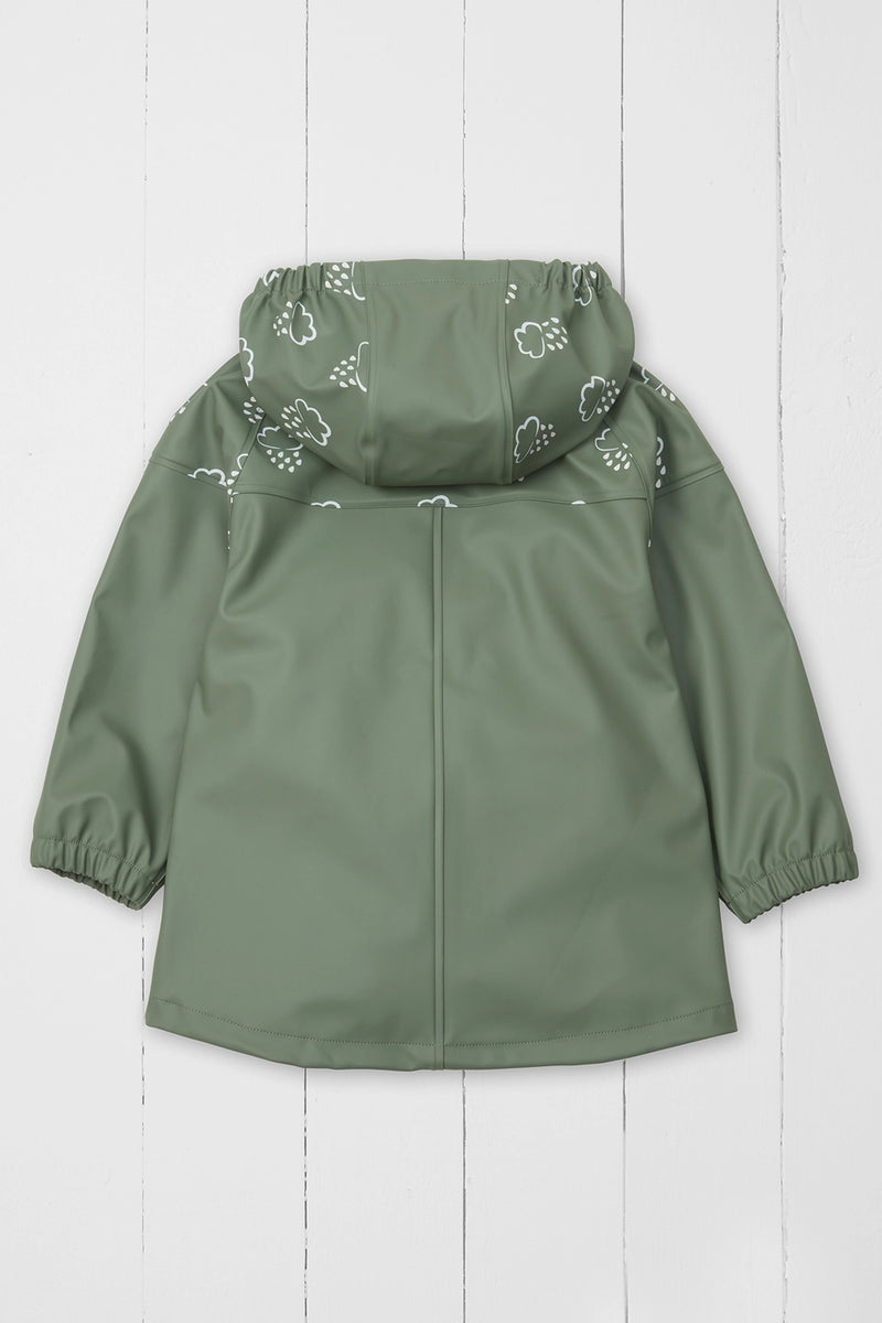Khaki Kids Waterproof Colour Changing Rain Jacket