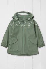Khaki Kids Waterproof Colour Changing Rain Jacket