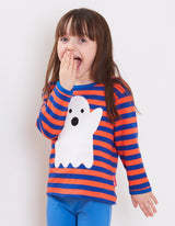 Toby Tiger Organic Ghost Applique T-shirt