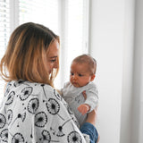 PLANT PRINT 3-PACK MUSLINS - birth to 4 months