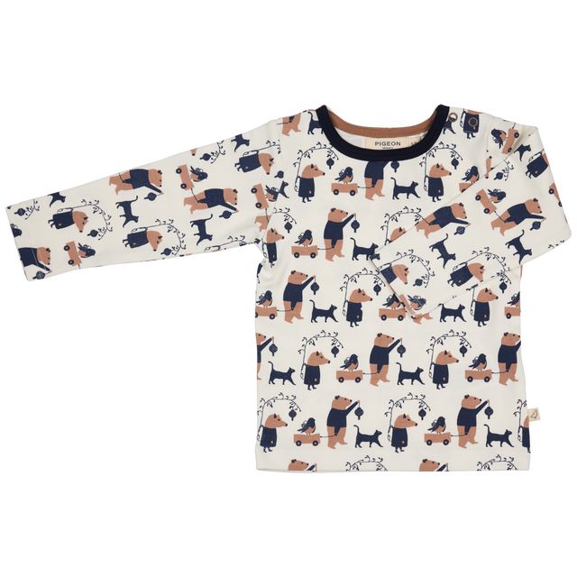 Pigeon Organics T-shirt (AOP), animal procession