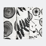 PLANT PRINT 3-PACK MUSLINS - birth to 4 months