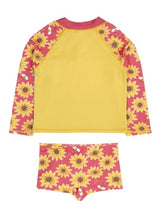 Frugi Rachel Rash Vest Set - Watermelon Sunflowers