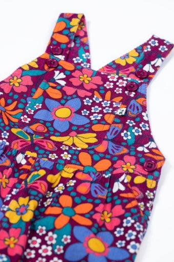Frugi Elspeth Printed Dungaree - Retro Floral