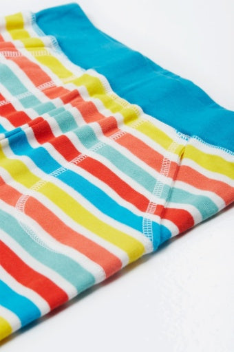 Frugi Sunny Shorts - Sea Rainbow Stripe