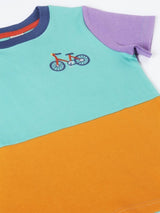 Frugi Penryn Circular T-Shirt - Hotchpotch/Bike