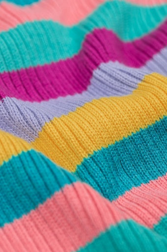Frugi Zoe Knitted Jumper - Wild Rainbow Stripe