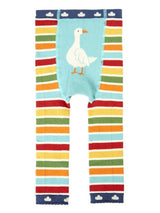 Frugi Little Knitted Leggings - Rainbow Goose