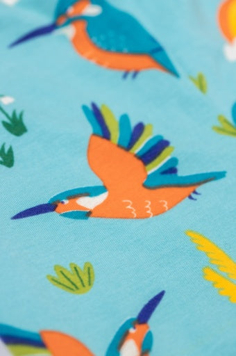 Frugi Libby Printed Leggings - Kingfisher Skies