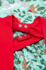 Frugi Party Skater Dress - Festive Forest