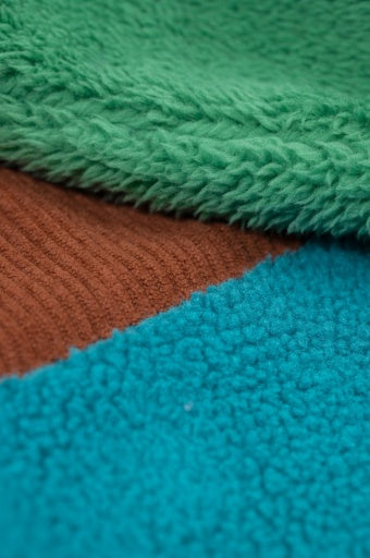 Frugi Bracken Fleece Cord Jacket - Holly Green/Hotchpotch