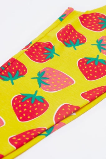 Frugi Libby Printed Leggings - Strawberry Patch