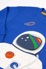 Frugi Owen Interactive Top - Blue Tang/Astronaut