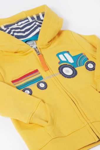 Frugi Carbis Hoodie - Bumblebee/Tractor