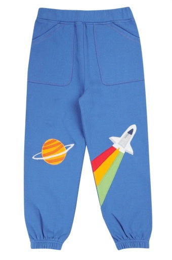 Frugi Malpas Applique Joggers - Blue Tang/Rocket