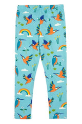 Frugi Libby Printed Leggings - Kingfisher Skies
