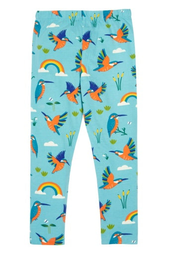 Frugi Libby Printed Leggings - Kingfisher Skies