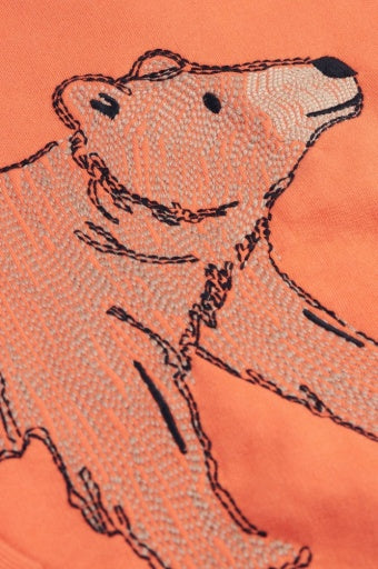 Frugi Superb Stitched Sweatshirt - Salamander/Bear