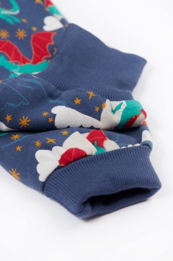 Frugi Cosy Parsnip Pants - Navy Dragon Skies
