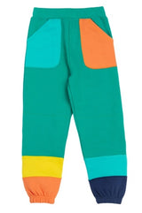 Frugi Malpas Colour Block Joggers - Iguana/Multi