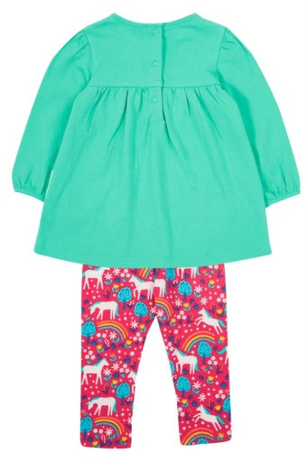 Frugi Tilly Outfit - Pacific Aqua/Wild Horses