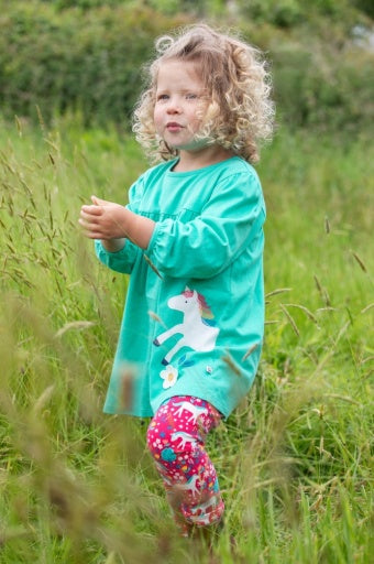 Frugi Tilly Outfit - Pacific Aqua/Wild Horses