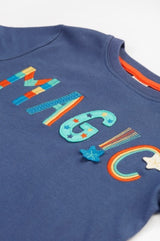 Frugi Adventure Applique Top - Navy Blue/Magic