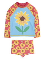 Frugi Rachel Rash Vest Set - Watermelon Sunflowers