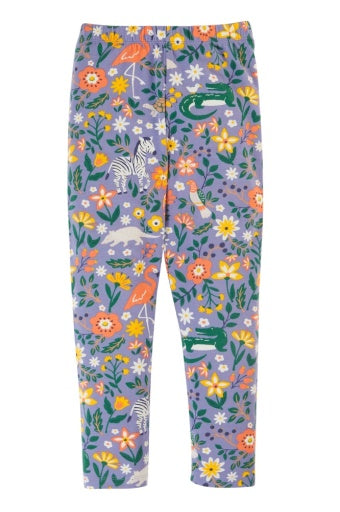 Frugi Libby Printed Leggings - Rainforest Friends