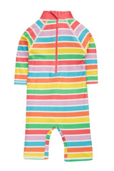 Frugi Little Sun Safe Suit - Summer Stripe/Daisy