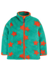 Frugi Zipped Ted Fleece Jacket - Bonfire Stars