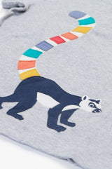 Frugi Carsen Applique T-Shirt - Grey Marl/Lemur