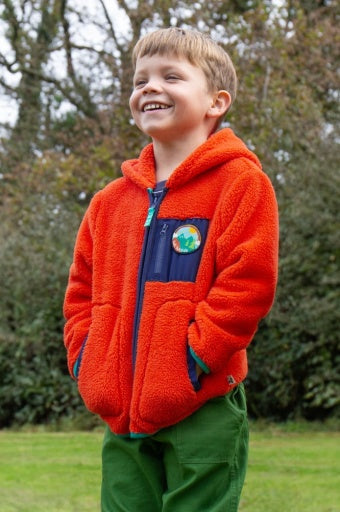 Frugi Toby Ted Fleece Jacket - Bonfire