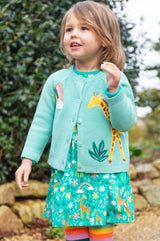 Frugi Colby Cardigan - Moss/Giraffe