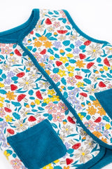 Frugi Wynn Reversible Waistcoat - Boat Blue/Wild Woods