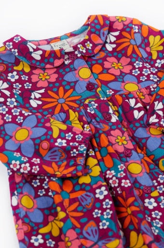 Frugi Chloe Cord Dress - Retro Floral